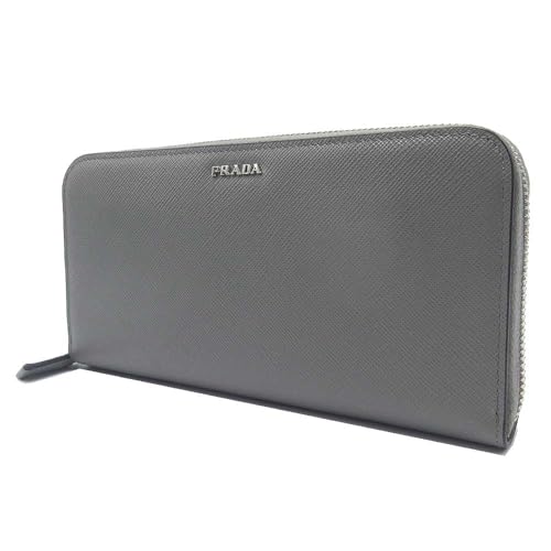 PRADAメンズ長財布 プラダ 長財布 財布 メンズ サフィアーノ メタル ブラック